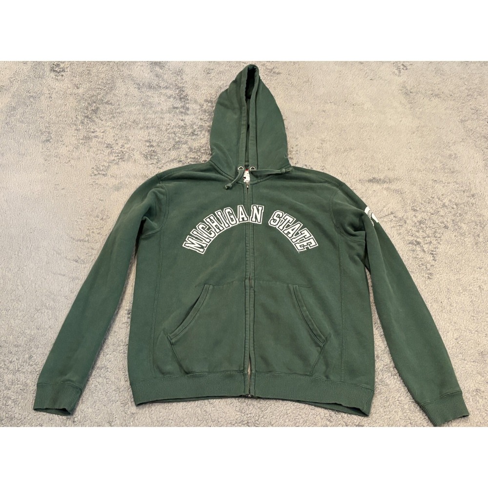 Michigan State Spartans American Classic Hoodie Sweatshirt Full Zip Mens Medium